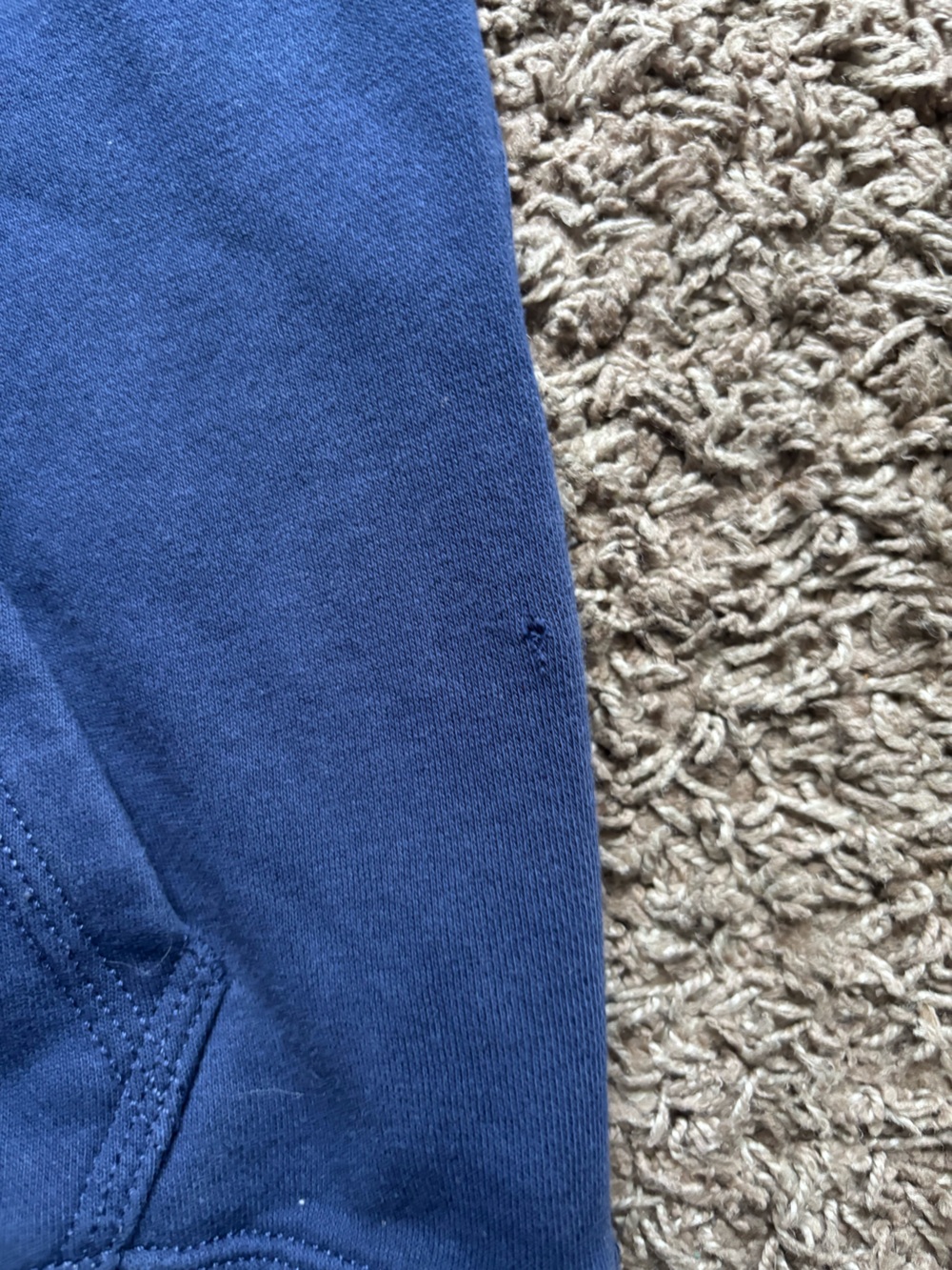 Nike Blue Pullover Hoodie with Swoosh - Picture 3 of 5